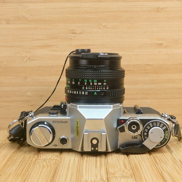 Canon AE-1 35mm Film Camera, with 50mm F1.8 FD Lens, Canon Speedlite 188A Flash - Picture 7 of 10
